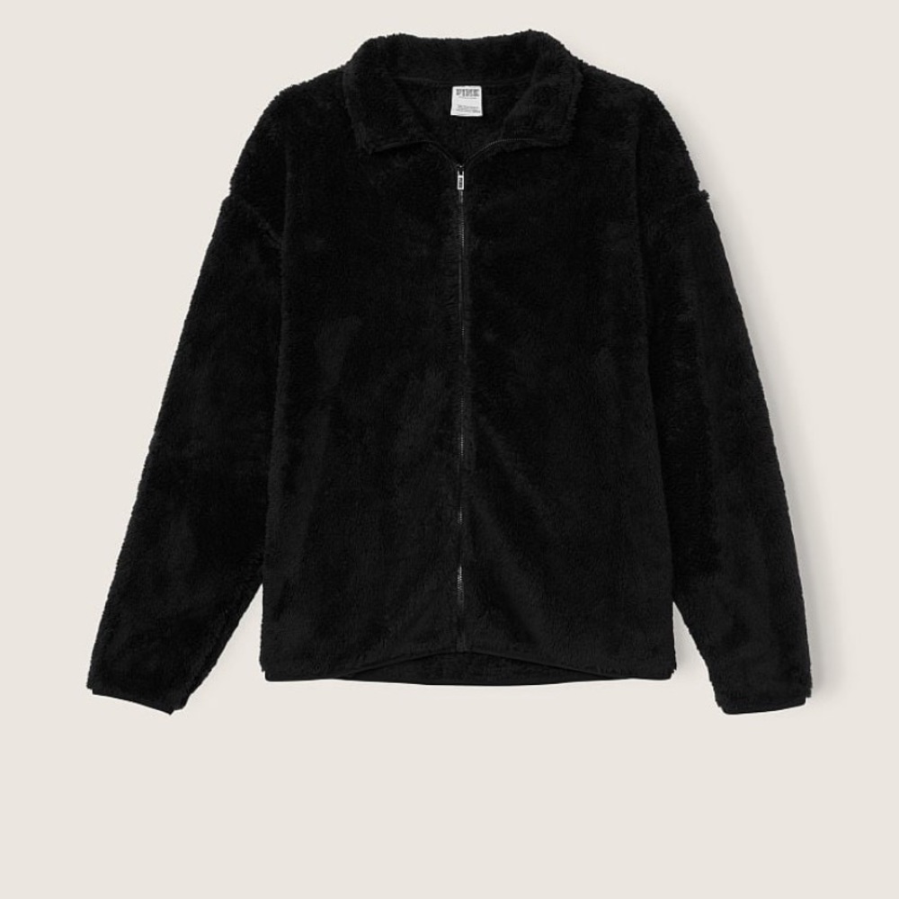 Adorable and super comfortable Sherpa zip up! Pink Victoria secret!